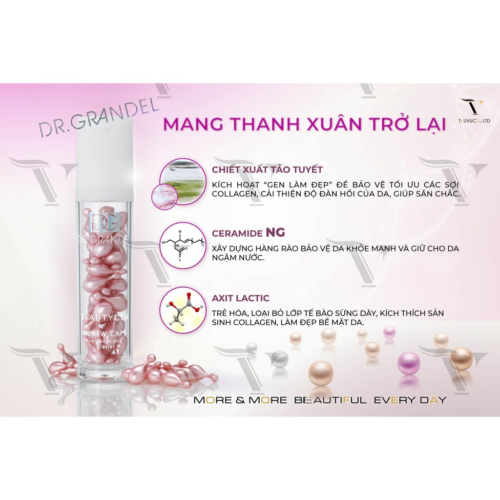 Viên Nang Trẻ Hóa, Tái Sinh và Làm Rạng rỡ Làn Da Dr. Grandel BEAUTYGEN Renew Caps 38 viên