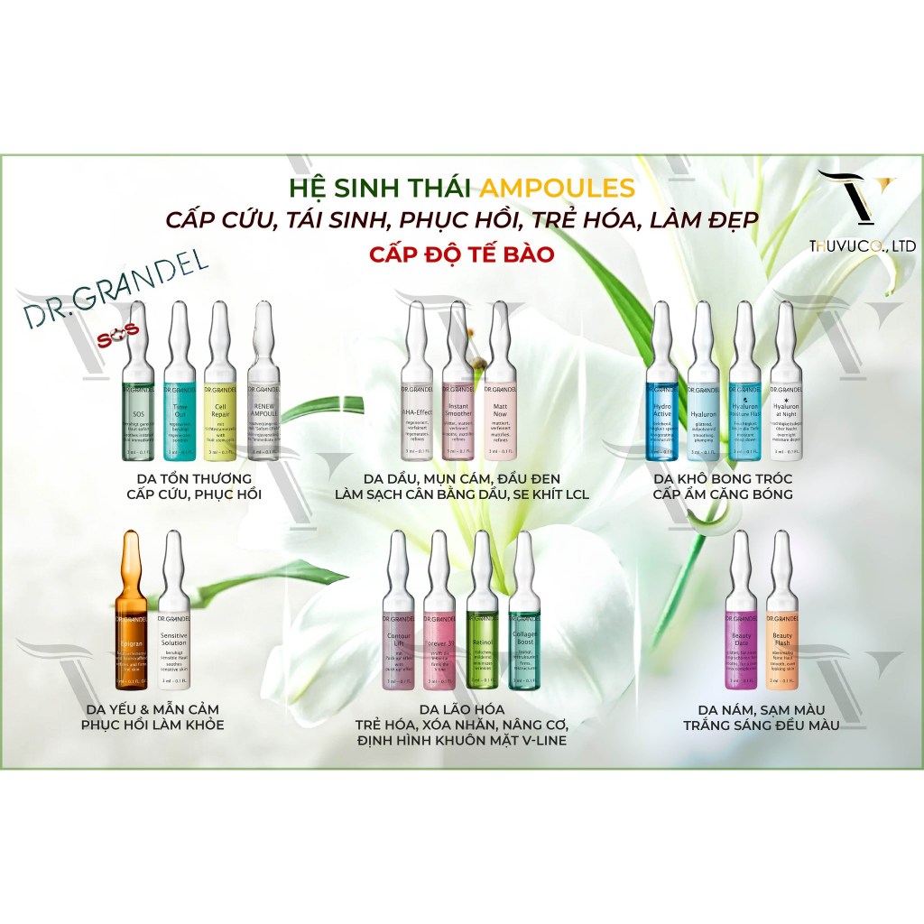 Tinh Chất Nâng Cơ Xóa Nhăn Định hình Khuôn Mặt Dr. Grandel Ampoules Selection CONTOUR LIFT 9ml