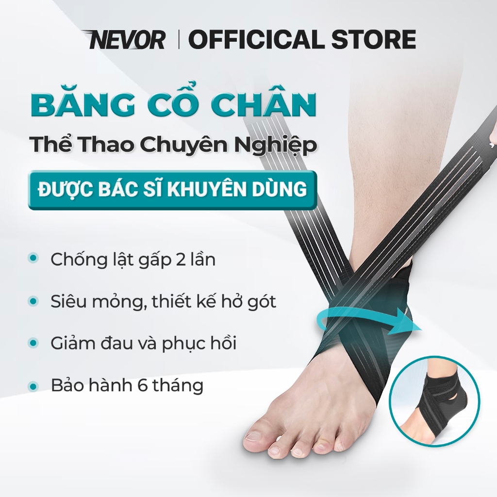 Băng Cổ Chân Cao Cấp Nevor BQCC04 Có Dây Đai Hỗ Trợ Phục Hồi, Phòng ...