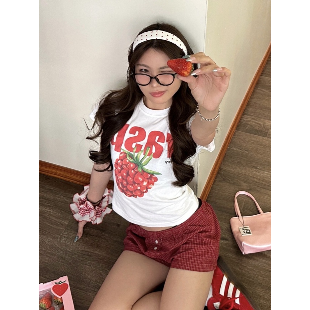 Áo Thun Baby Tee Nữ REDLABEL Chất Liệu Thun Co Giãn 2 Chiều Cao Cấp Thoáng Mát Hình In Năng Động Cá Tính