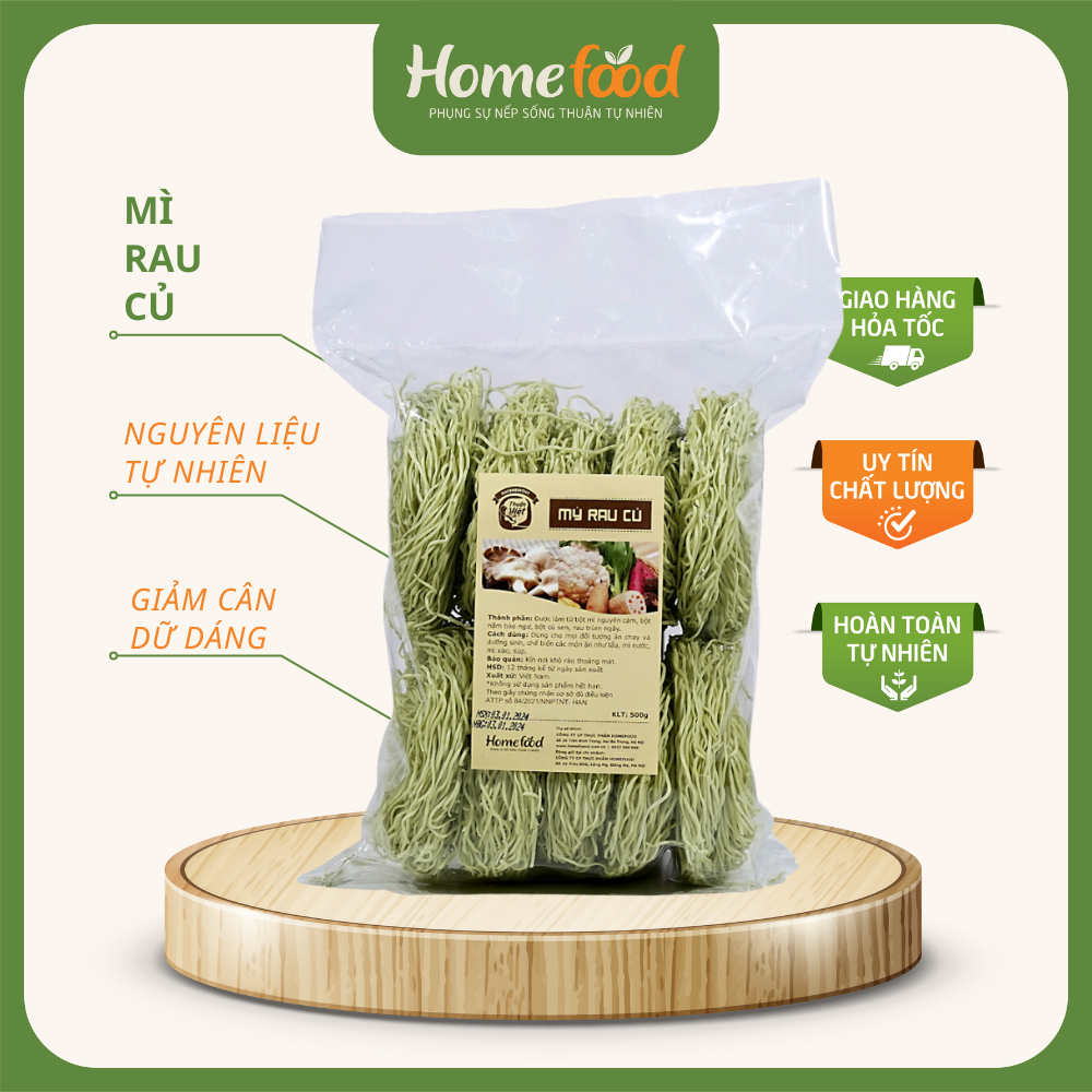 Mỳ rau củ Homefood 500g/mì chay tự nhiên | Shopee Việt Nam