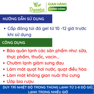 Đá gel khô giữ lạnh thực phẩm, bảo quản sữa, chườm lạnh, làm lạnh quạt điều hòa