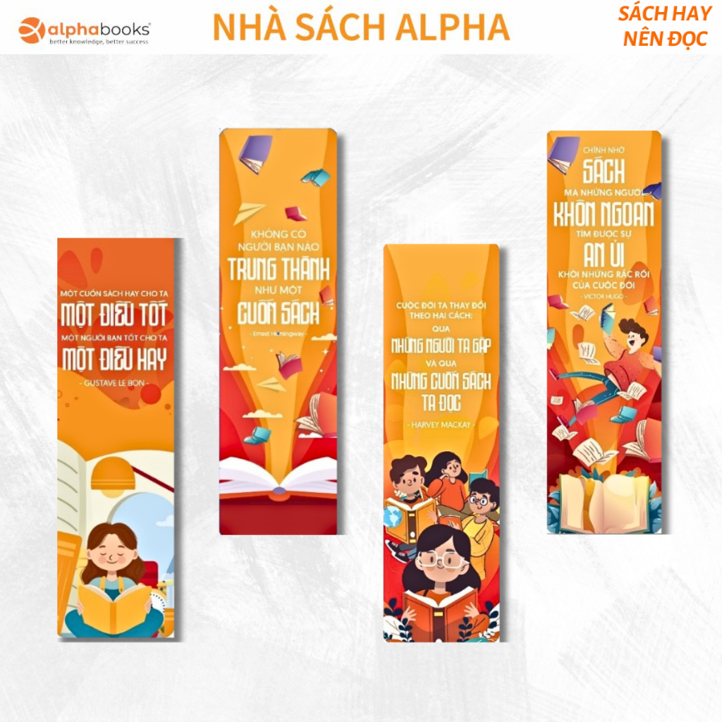 Quà Tặng Bookmark 1 - Đánh Dấu Sách Alpha Books - Thiết Kế Độc Đáo ...