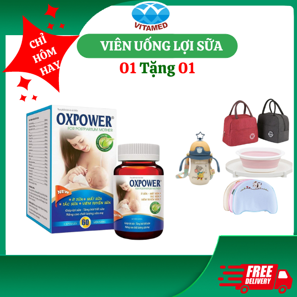 Lợi Sữa Oxpower 60 viên - Giúp tăng tiết sữa tăng chất lượng sữa mẹ