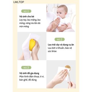 Khăn Mặt Khô Đa Năng LMLTOP Dùng 1 Lần Lau Khô Lau Ướt Tẩy Trang - Không Xơ Bông An Toàn Cho Mọi Làn Da