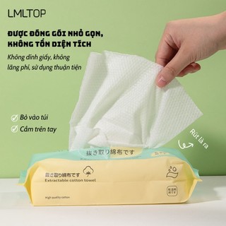 Khăn Mặt Khô Đa Năng LMLTOP Dùng 1 Lần Lau Khô Lau Ướt Tẩy Trang - Không Xơ Bông An Toàn Cho Mọi Làn Da