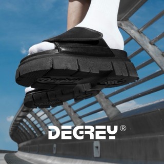 Dép da Degrey quai ngang đế cao su thời trang unisex - DEP