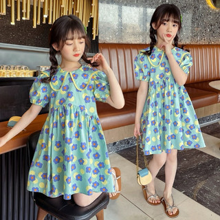 Váy bé gái ngắn tay cổ cánh sen cách điệu 1-5 tuổi BÍ NGÔ NHỎ CS012