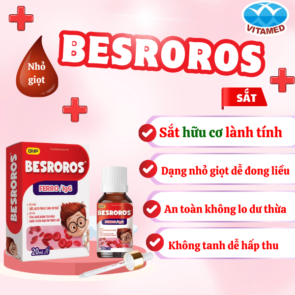 Besroros bổ sung sắt cho trẻ