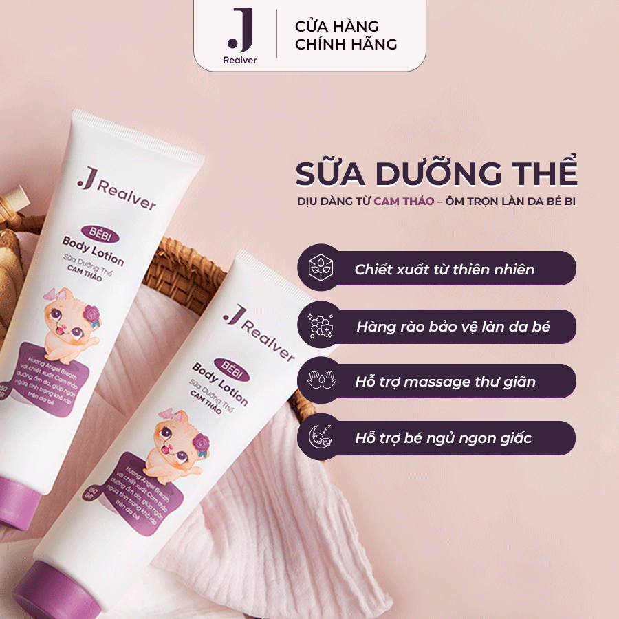 Sữa dưỡng thể cho bé - BÉBI hương Angel Breath 150g - Chiết xuất Cam thảo dưỡng ẩm sâu, thư giãn, an toàn cho da