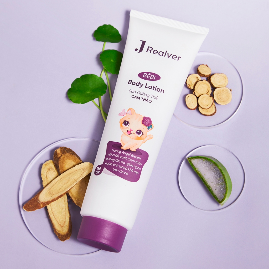 Sữa dưỡng thể cho bé - BÉBI hương Angel Breath 150g - Chiết xuất Cam thảo dưỡng ẩm sâu, thư giãn, an toàn cho da