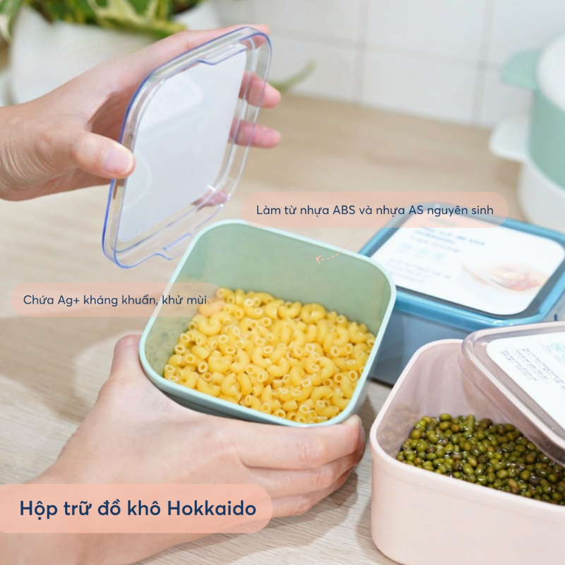 Hộp trữ đồ khô Hokkaido nhựa nguyên sinh kháng khuẩn an toàn - CHÍNH HÃNG INOCHI