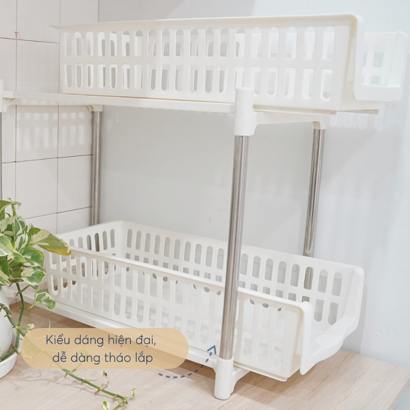 Kệ trượt đa năng, kệ đựng đồ 2 tầng cao cấp - CHÍNH HÃNG INOCHI