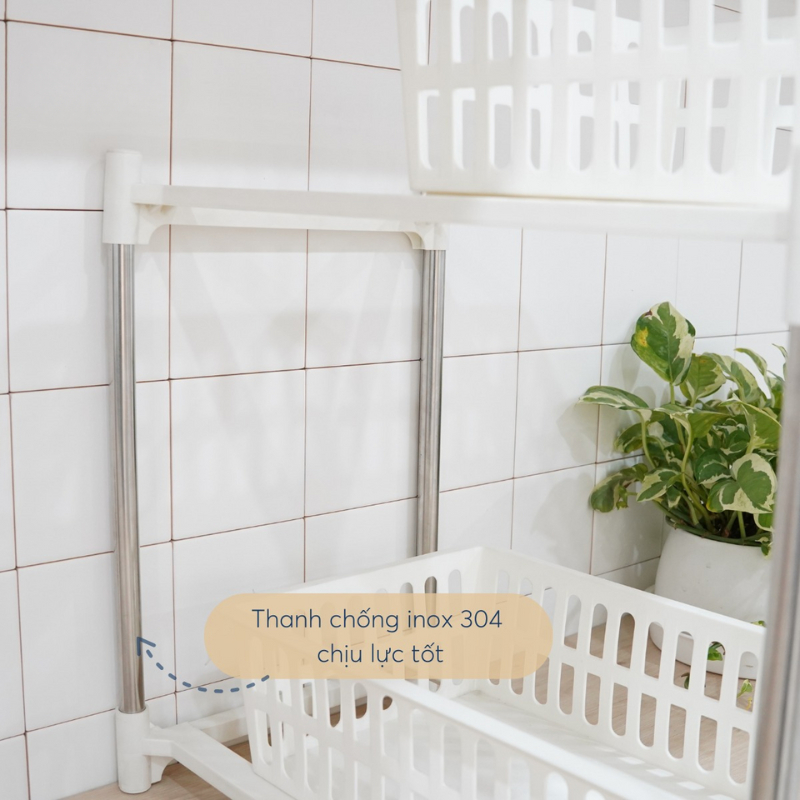Kệ trượt đa năng, kệ đựng đồ 2 tầng cao cấp - CHÍNH HÃNG INOCHI