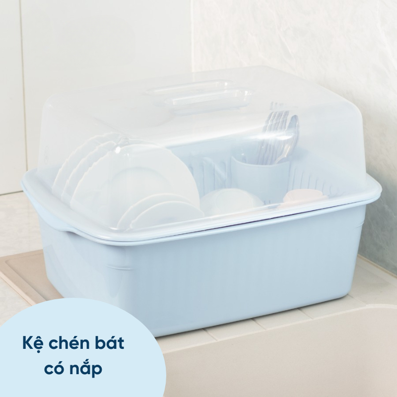 Kệ chén bát có nắp và kệ chén bát 2 tầng đa năng - INOCHI (tiêu chuẩn Nhật Bản)