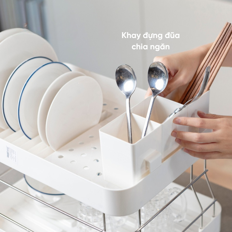 Kệ chén bát có nắp và kệ chén bát 2 tầng đa năng - INOCHI (tiêu chuẩn Nhật Bản)