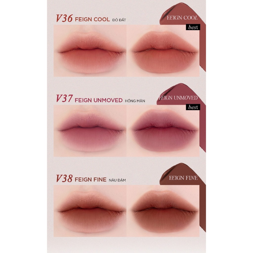 Ảnh Son Kem Lì Thuần Chay Bbia Last Velvet Tint - V Edition - Version 8 (5 màu) 5g Bbia 4