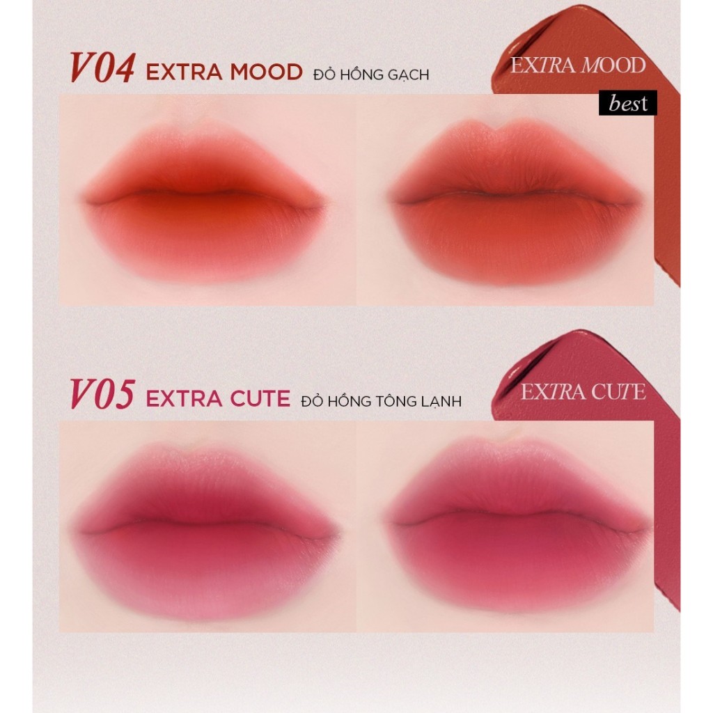 Ảnh Son Kem Lì Thuần Chay Bbia Last Velvet Tint - V Edition - Version 1 (5 màu) 5g Bbia 4
