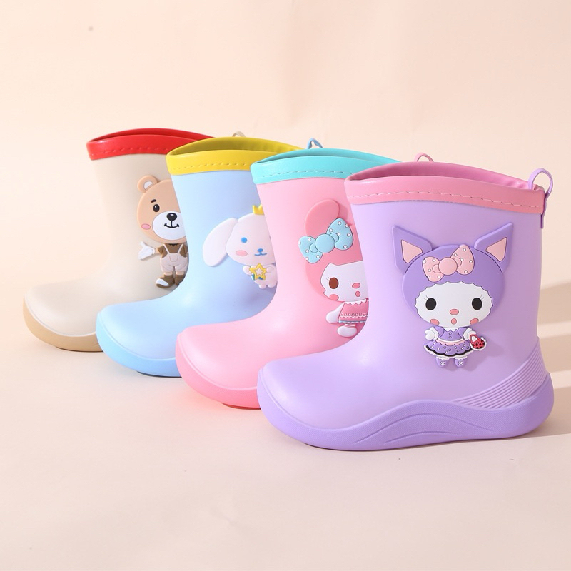 Ủng đi mưa trẻ em dễ thương cho bé,ủng cao su chống trơn trượt UN0203