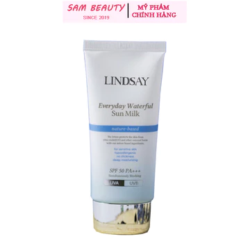 Kem Chống Nắng Vật Lý Lindsay, Kem Chống Nắng Phổ Rộng KARMEL SPF 50 PA+++ Chất Kem Dễ Thẩm Thấu, Cung Cấp Dưỡng Ẩm