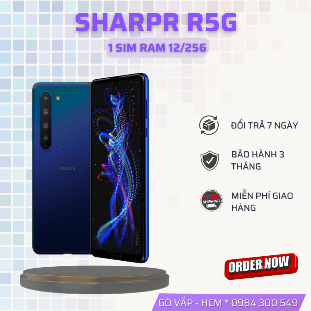 Điện thoại Sharp AQuos R5G Gaming Cấu Hình Cao Ram 12/256 Tần Số Quét ...