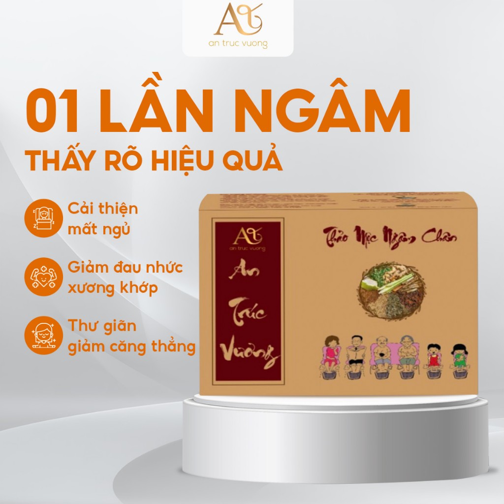 Thảo mộc ngâm chân An Trúc Vương hỗ trợ xương khớp, mất ngủ, lạnh tay, chân dạng túi lọc