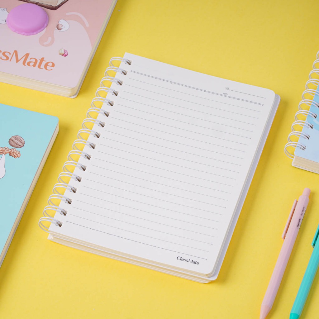 Sổ Lò Xo Kẻ Ngang 200 Trang Classmate Sổ Tay Ghi Chép A5/B5, 100gsm Bìa Bánh Ngọt Sổ Nhật Ký, Planner, Bullet Journal