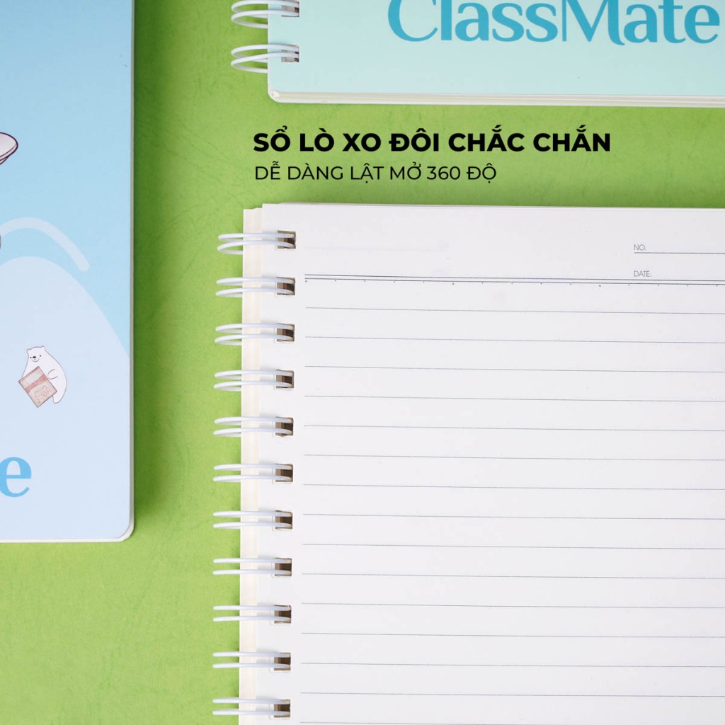 Sổ Lò Xo Kẻ Ngang 200 Trang Classmate Sổ Tay Ghi Chép A5/B5, 100gsm Bìa Bánh Ngọt Sổ Nhật Ký, Planner, Bullet Journal