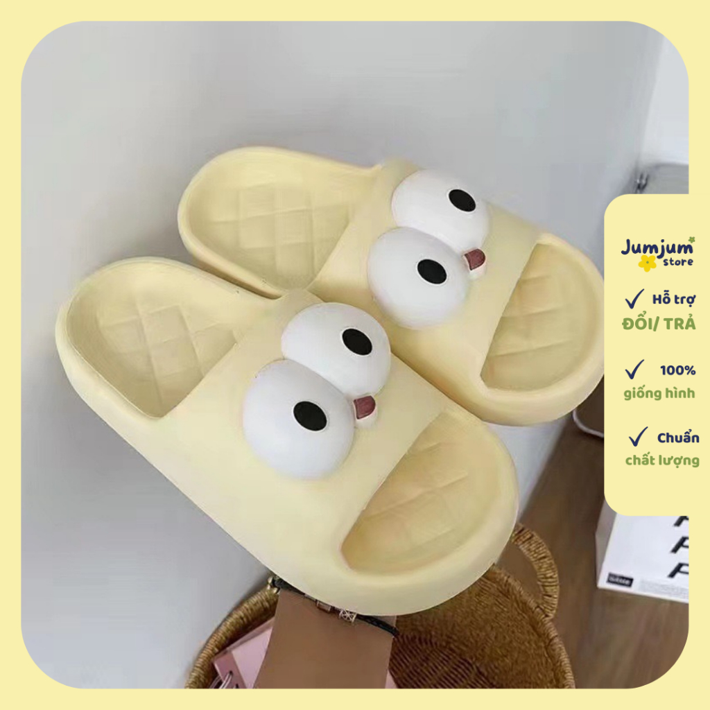 [ HCM - có sẵn ] Dép quai ngang EVA 3(cm) dẻo nhẹ êm chân gắn charm dễ thương chống trơn trượt kháng nước mùa hè