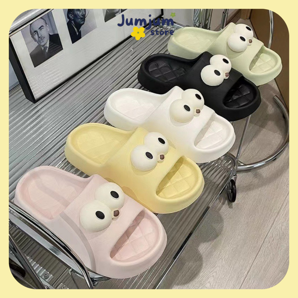 [ HCM - có sẵn ] Dép quai ngang EVA 3(cm) dẻo nhẹ êm chân gắn charm dễ thương chống trơn trượt kháng nước mùa hè