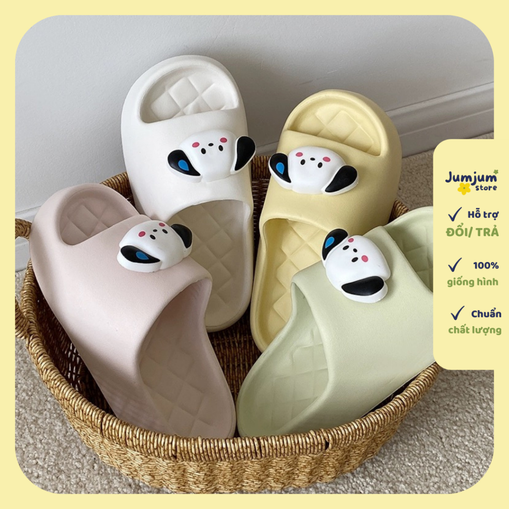 [ HCM - có sẵn ] Dép quai ngang EVA 3(cm) dẻo nhẹ êm chân gắn charm dễ thương chống trơn trượt kháng nước mùa hè