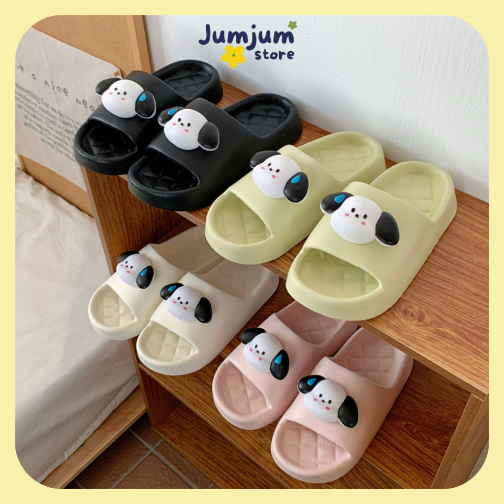 [ HCM - có sẵn ] Dép quai ngang EVA 3(cm) dẻo nhẹ êm chân gắn charm dễ thương chống trơn trượt kháng nước mùa hè