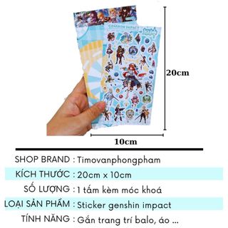 Sticker Genshin Impact Kèm Móc Khoá Hình Dán Cute Trang Trí Decor Timo ST99