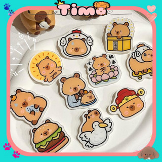 Ghim Cài Balo Áo Quần Capybara Cute Cặp Dạng Pin Charm Huy Hiệu Timo PK96
