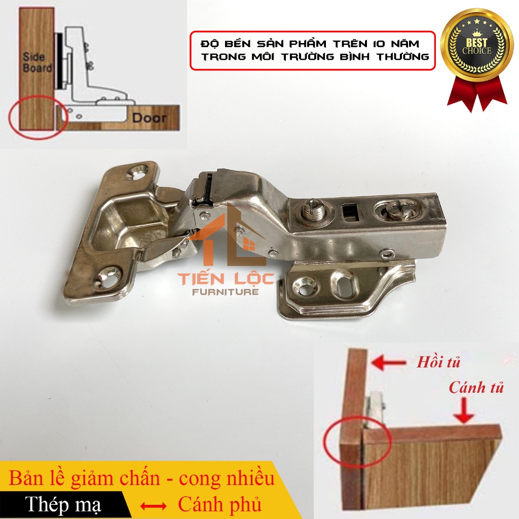 Bản lề giảm chấn inox 304 dày 2.5mm, bản lề hơi, bản lề bật dùng cho tủ quần áo, tủ bếp, tủ giày | BigBuy360 - bigbuy360.vn