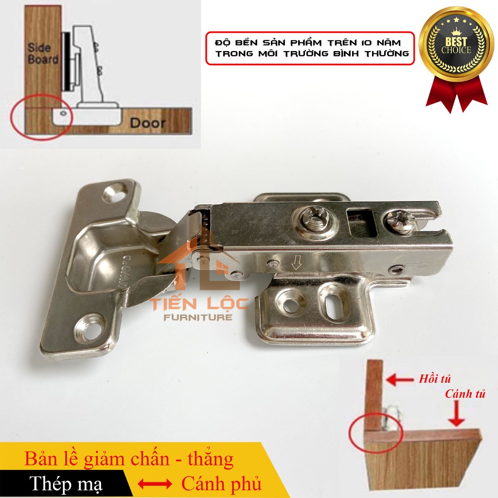 Bản lề giảm chấn inox 304 dày 2.5mm, bản lề hơi, bản lề bật dùng cho tủ quần áo, tủ bếp, tủ giày | BigBuy360 - bigbuy360.vn