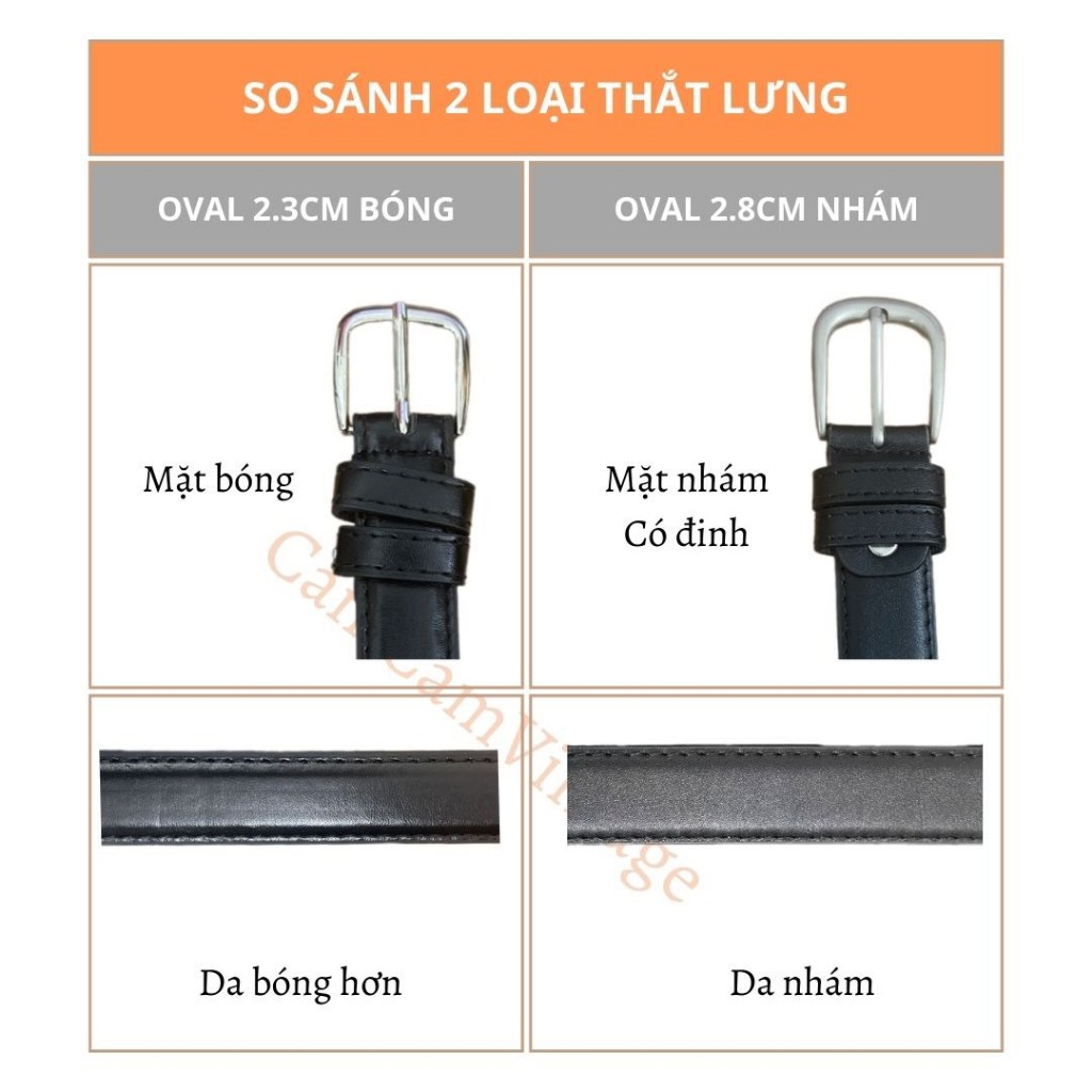 Thắt Lưng Nam Nữ Oval Da Mặt Khuyết Màu Bạc dây lưng Có Lỗ Bấm Dây Nịt Ulzzang Bản Nhỏ 2.3Cm  Horizon