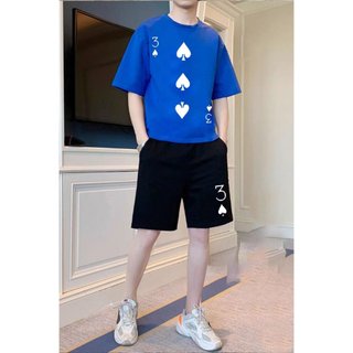 Sét quần áo mùa hè nam nữ in BA BÍCH phong cách boy girt phố bốn màu trẻ trung mặc đôi ,nhóm,đi, dạo phố SSL