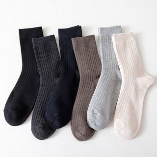 Tất Unisex Cổ Cao Kẻ Sọc Phong Cách Hiện Đại Đơn Giản , Vớ Nam Nữ Mềm Thoáng Khí Khử Mùi King Shop T44