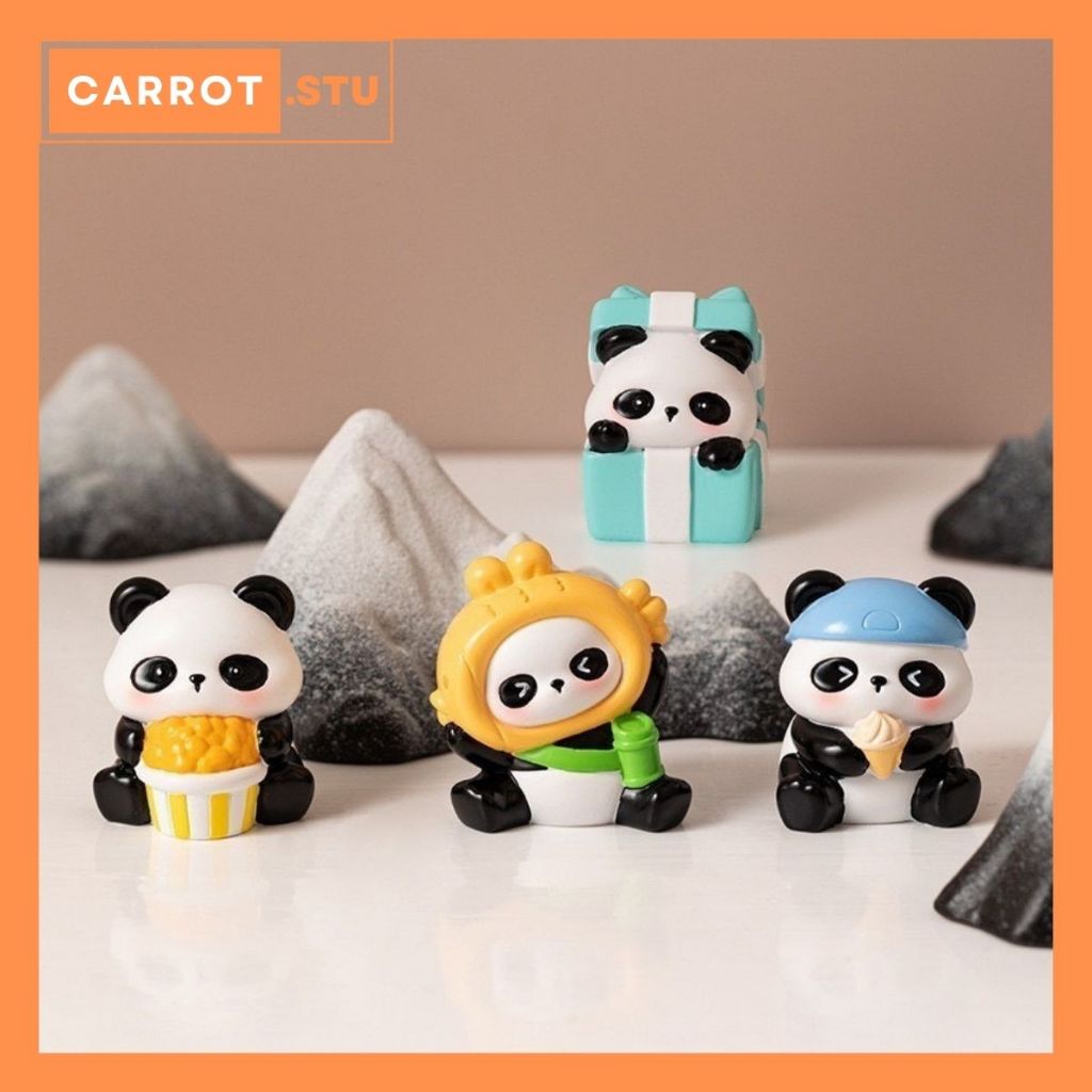 Mô Hình Gấu Trúc Panda Mini Ăn Kem, Đọc Sách Dễ Thương, Nhiều Mẫu Mã ...