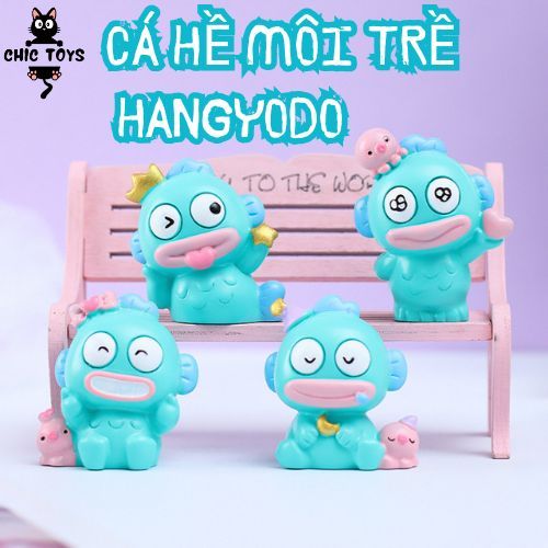 Mô hình cá hề Hangyodon-Cá môi trề-Cá trê xanh-Dụng cụ Decor phòng ...