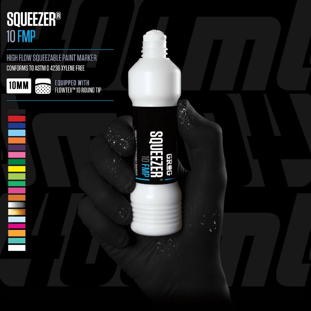 Bút MOP Squeezer 10 FMP chuyên nghiệp graffiti hãng GROG đầu nét 10mm có sẵn mực Shopee Việt Nam