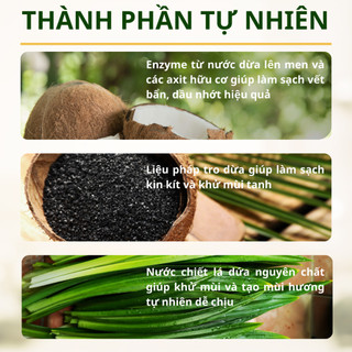Men Dừa Rửa Tay Thiên Nhiên Konus Homecare Nước Dừa Lên Men & Nước Lá Dứa Làm Sạch, Giữ Ẩm Da Tay