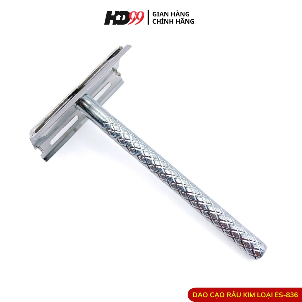 Dao cạo râu inox cổ điển tháo rời ES-836, dụng cụ cạo râu tay cầm nhỏ ...