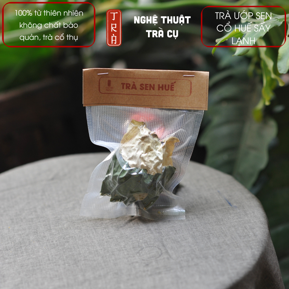 [THƯ VƯƠNG TRÀ] 10 bông Trà shan tuyết cổ thụ ướp hoa sen Cổ Huế  sấy lạnh 12gr 1 bông