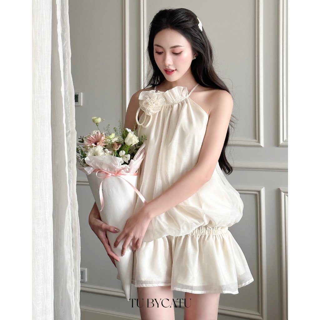 Ảnh TUBYCATU | Áo Lily (Không kèm quần) chất liệu vải organza đính hoa nhiều màu 2