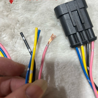Giắc điện đực cái lõi đồng 1 hàng thẳng chế điện ô tô. (Giá 1 bộ đực+cái)