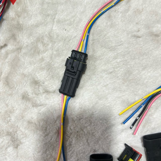 Giắc điện đực cái lõi đồng 1 hàng thẳng chế điện ô tô. (Giá 1 bộ đực+cái)