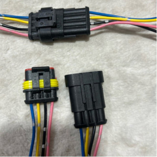 Giắc điện đực cái lõi đồng 1 hàng thẳng chế điện ô tô. (Giá 1 bộ đực+cái)