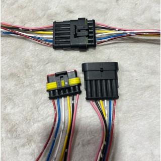 Giắc điện đực cái lõi đồng 1 hàng thẳng chế điện ô tô. (Giá 1 bộ đực+cái)